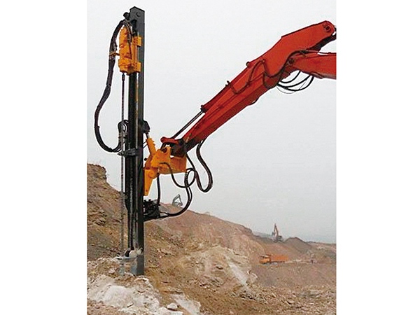 Excavator rock drill